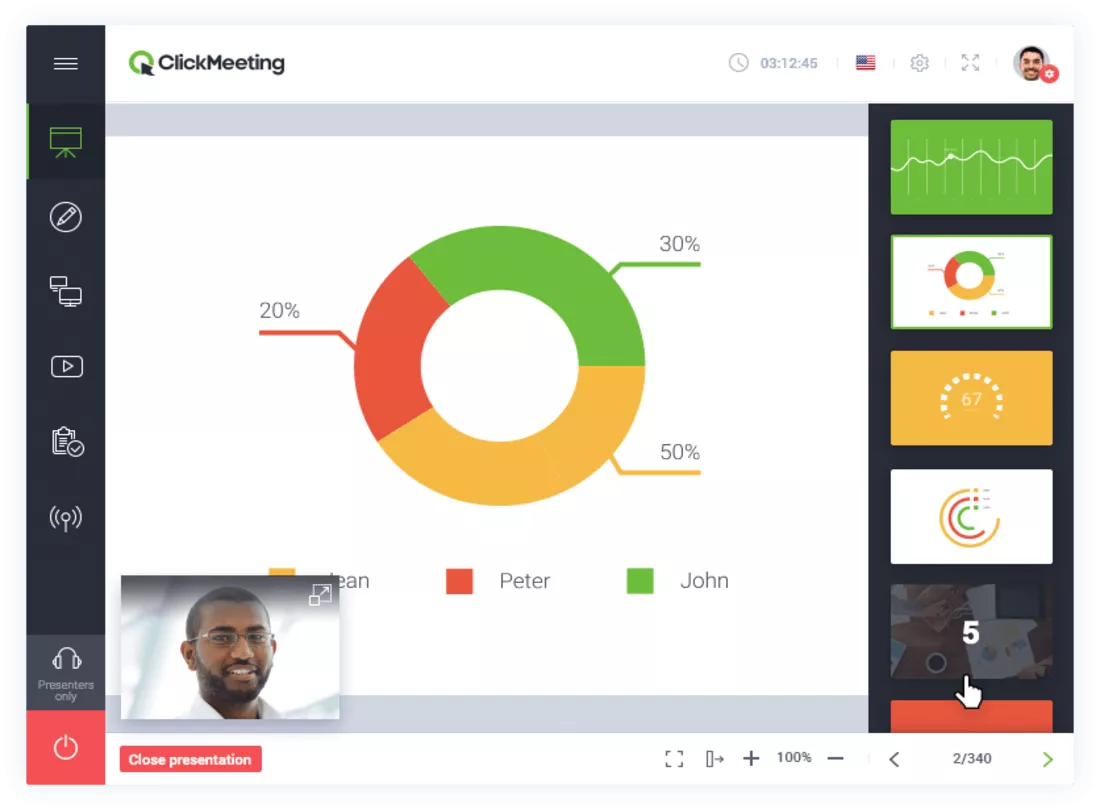ClickMeeting automated and live webinar platform