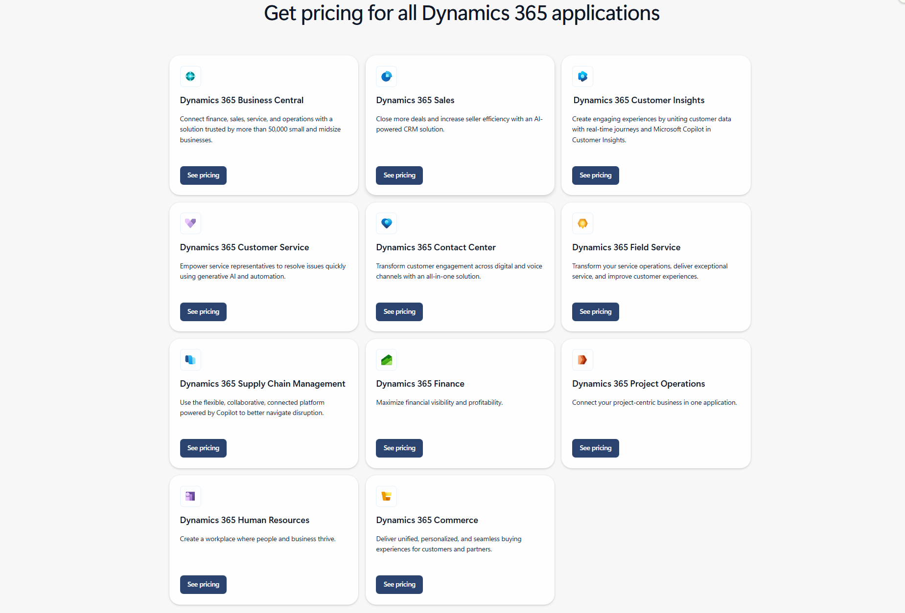 Microsoft Dynamics 365 pricing