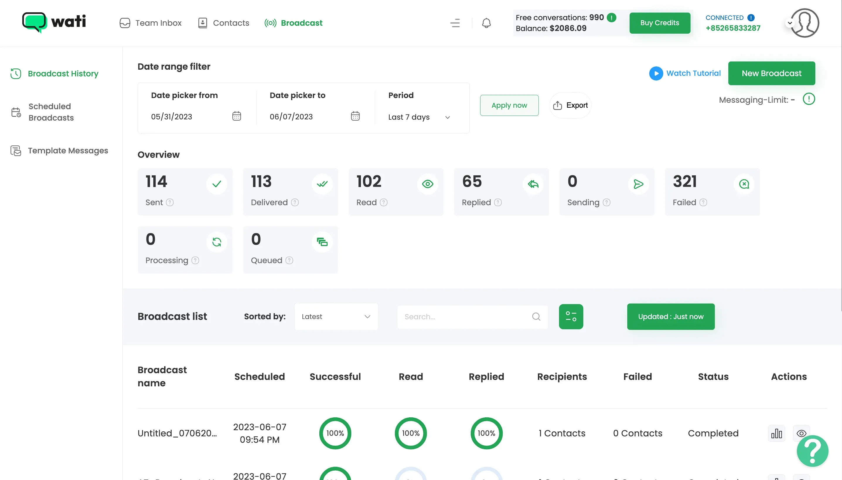 WATI is a WhatsApp CRM for WhatsApp business users