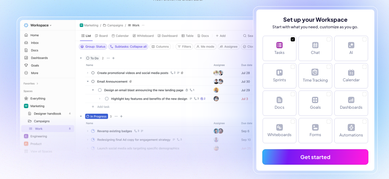 ClickUp supports relationship mapping
