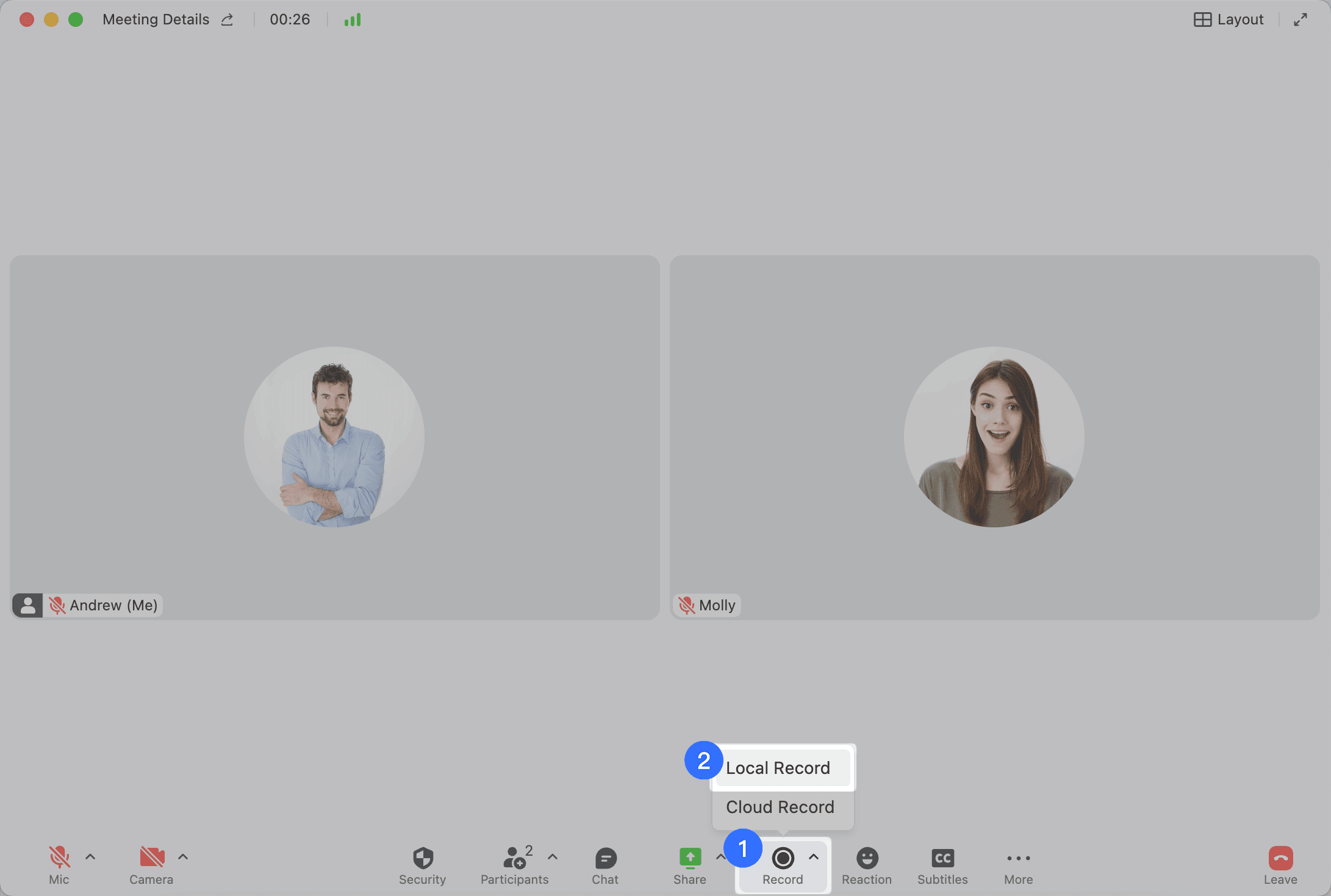 Lark local recording VS cloud recording