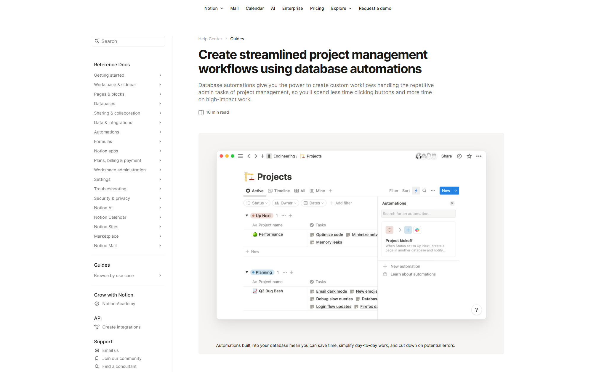 Notion project context and workflow alignment