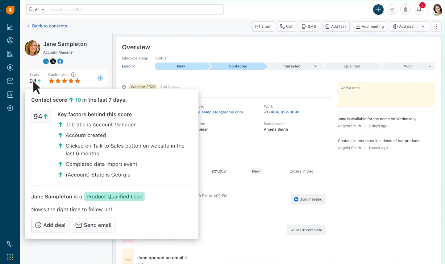 An image showing the Zoho CRM alternative, Freshsales