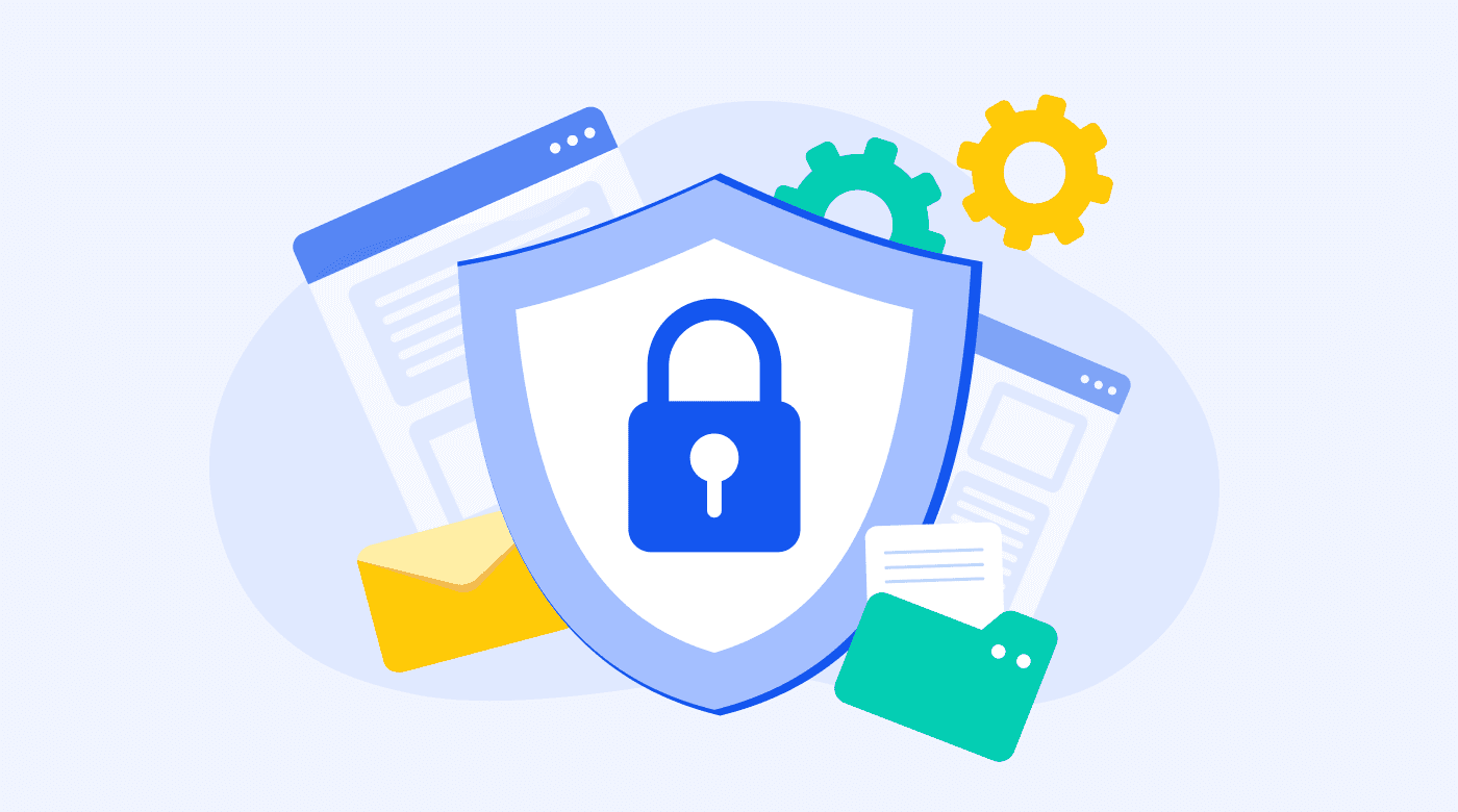 Illustration of cybersecurity and data protection concepts
