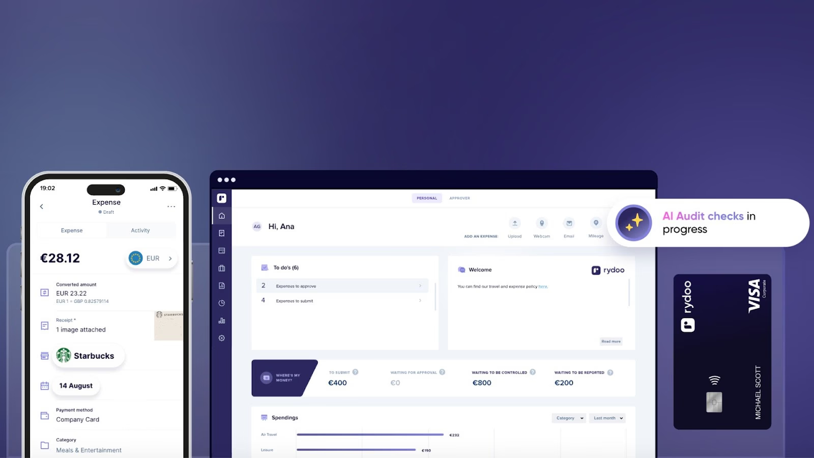 Rydoo is a corporate travel and expense management platform