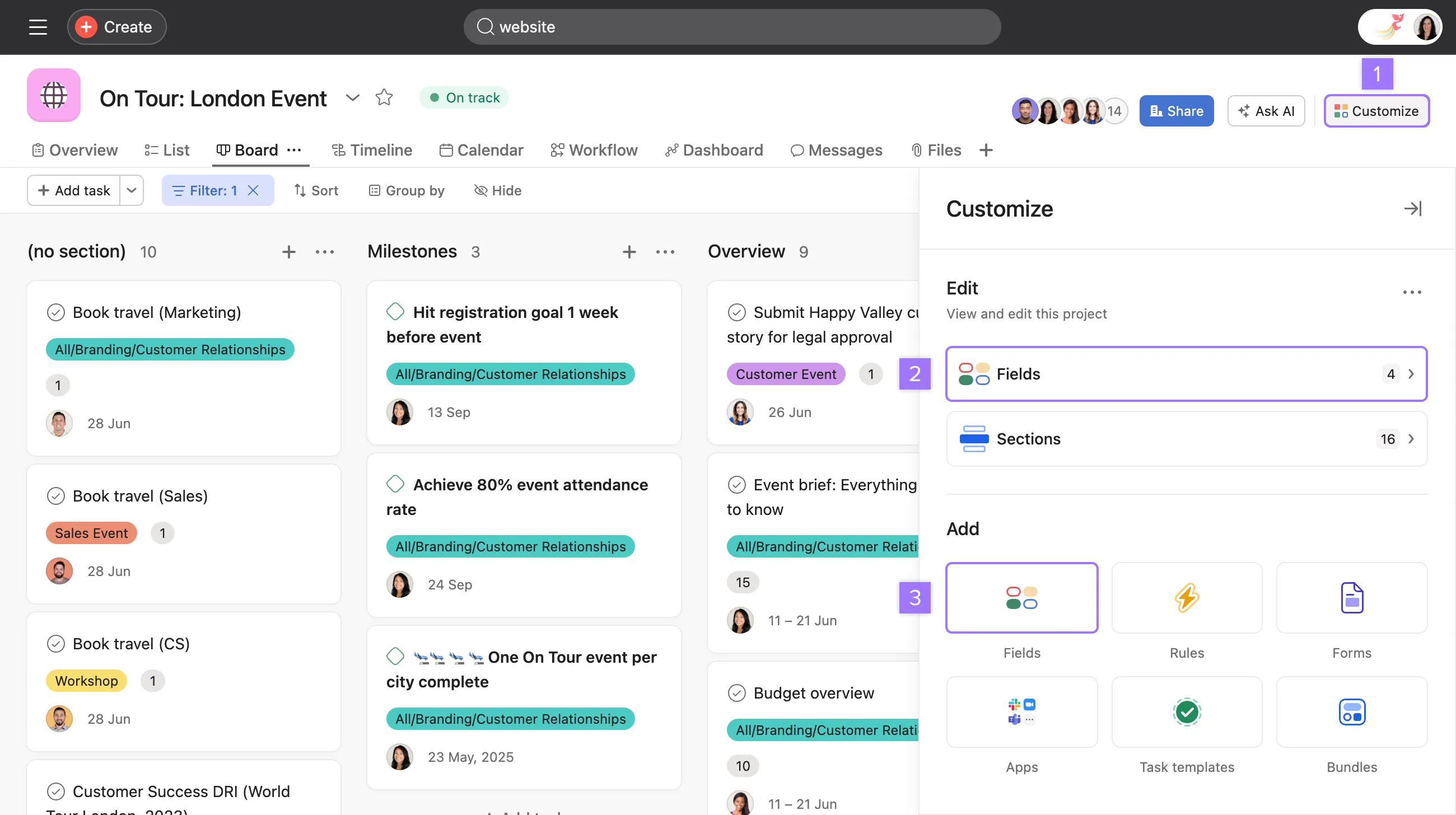 Asana team collaboration platform