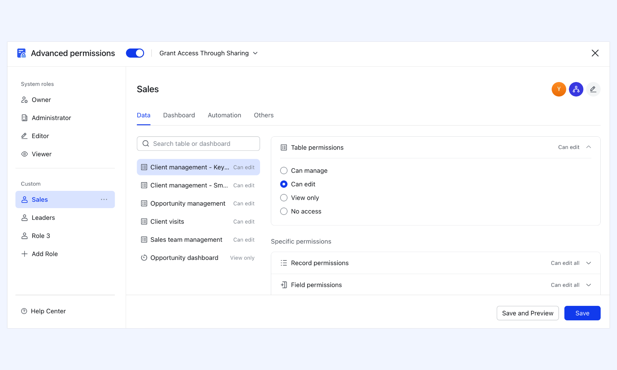 Lark Base: Advanced permissions