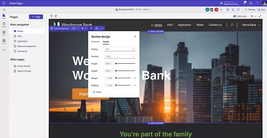 It provides a secure platform for building external-facing websites