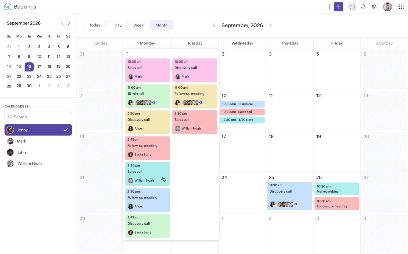 Zoho bookings automated notifications