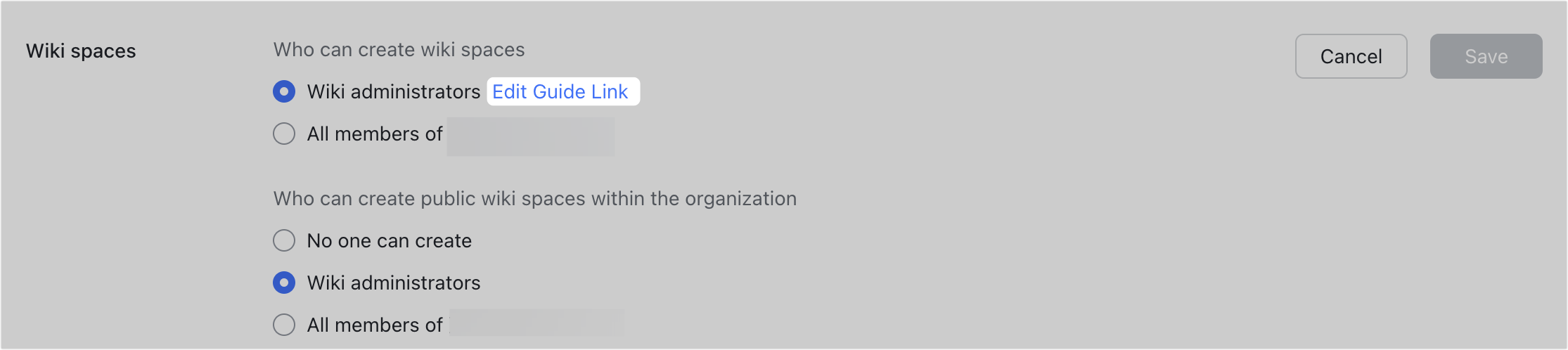 Admin | Configure Docs settings