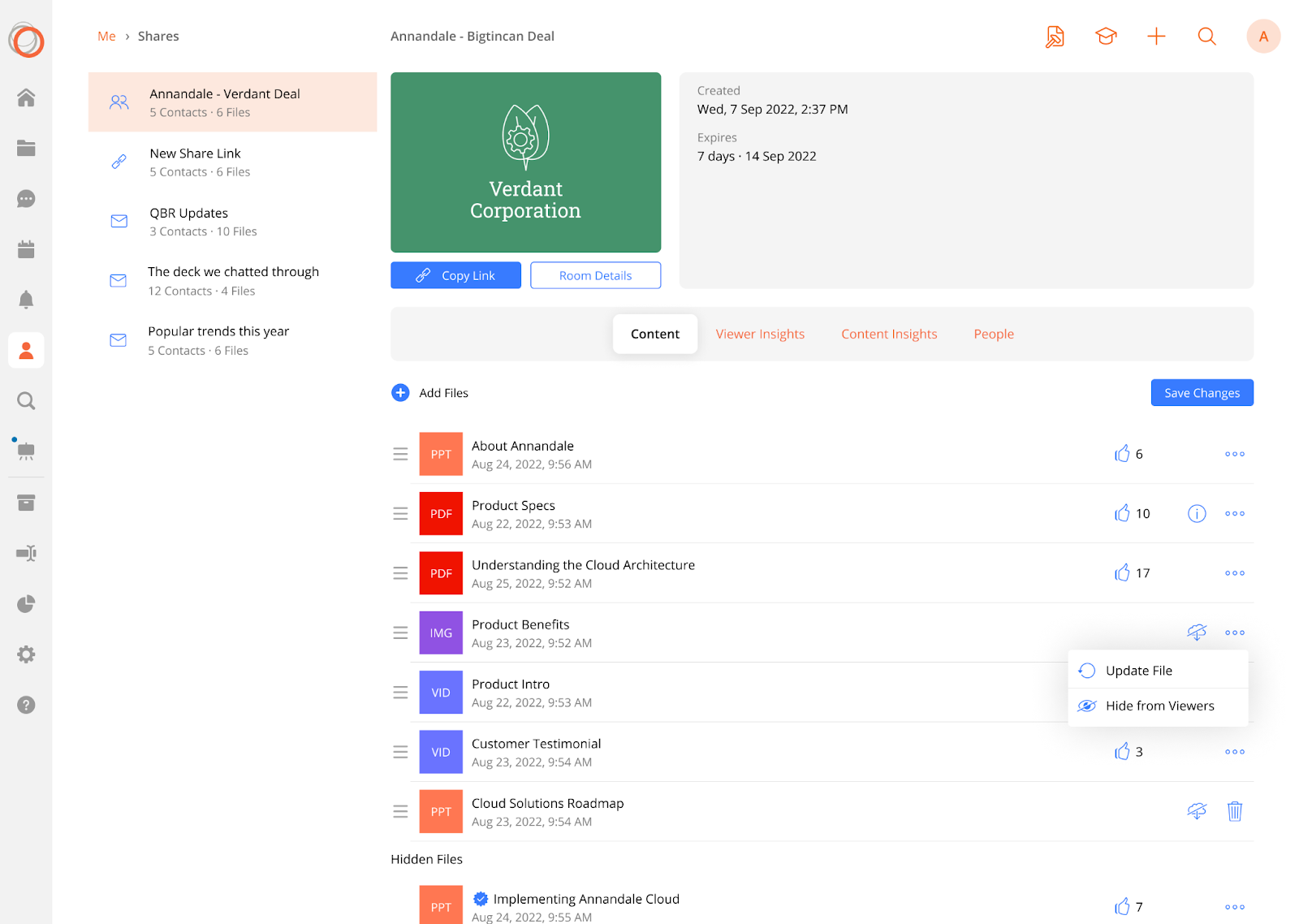 BigTinCan is an automation software for enterprise sales content